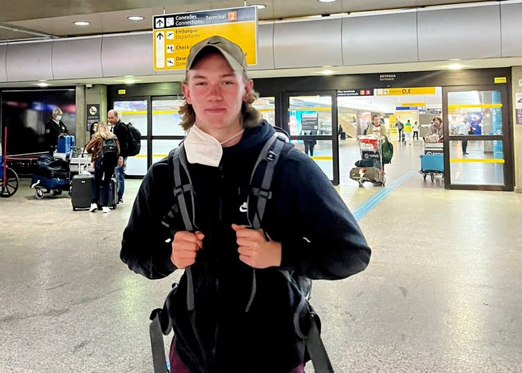 Nick auf dem Weg nach Brasilien